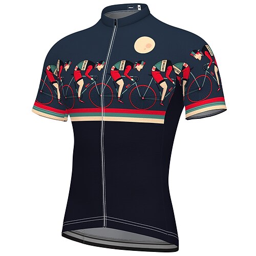 21Grams Men's Cycling Jersey Short Sleeve Bike Jersey Top with 3 Rear Pockets Mountain Bike MTB Road Bike Cycling Breathable Quick Dry Moisture Wicking Soft Black Graphic Polyester Spandex Sports
21Grams Men's Cycling Jersey Short Sleeve Bike Jersey Top with 3 Rear Pockets Mountain Bike MTB Road Bike Cycling Breathable Quick Dry Moisture Wicking Soft Black Graphic Polyester Spandex Sports