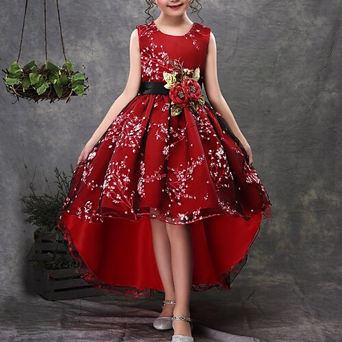 Kids Little Girls' Dress Floral Embroidered Party Wedding Performance Green Red Cotton Sleeveless Party Dresses 3-13 Years
Kids Little Girls' Dress Floral Embroidered Party Wedding Performance Green Red Cotton Sleeveless Party Dresses 3-13 Years