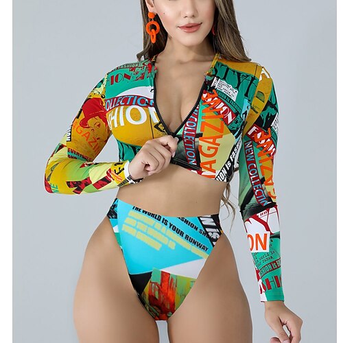 Women's Swimwear Rash Guard Diving 2 Piece Normal Swimsuit UV Protection Quick Dry High Waist Slim Abstract Green Blue Rainbow Red Padded Scoop Neck Bathing Suits Sports Party Hawaiian / Summer / New
Women's Swimwear Rash Guard Diving 2 Piece Normal Swimsuit UV Protection Quick Dry High Waist Slim Abstract Green Blue Rainbow Red Padded Scoop Neck Bathing Suits Sports Party Hawaiian / Summer / New