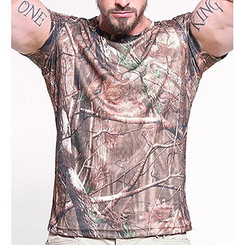 Men's Hiking Tee shirt Military Tactical Shirt Short Sleeve Sweatshirt Top Outdoor Quick Dry Lightweight Breathable Sweat wicking Autumn / Fall Spring Summer Camo / Camouflage ArmyGreen CP camouflage
Men's Hiking Tee shirt Military Tactical Shirt Short Sleeve Sweatshirt Top Outdoor Quick Dry Lightweight Breathable Sweat wicking Autumn / Fall Spring Summer Camo / Camouflage ArmyGreen CP camouflage