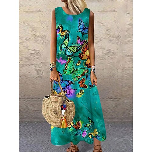 Women's Shift Dress Long Dress Maxi Dress Green Light Blue Sleeveless Animal Print Spring Summer Crew Neck S M L XL XXL 3XL
Women's Shift Dress Long Dress Maxi Dress Green Light Blue Sleeveless Animal Print Spring Summer Crew Neck S M L XL XXL 3XL