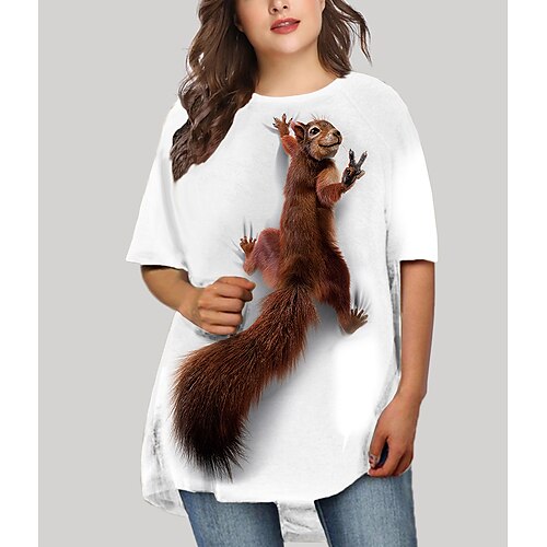 Women's Plus Size T Shirt Dress Tee Dress Graphic Crew Neck Print Half Sleeve Fall Spring Basic Casual Short Mini Dress Daily Weekend Dress
Women's Plus Size T Shirt Dress Tee Dress Graphic Crew Neck Print Half Sleeve Fall Spring Basic Casual Short Mini Dress Daily Weekend Dress