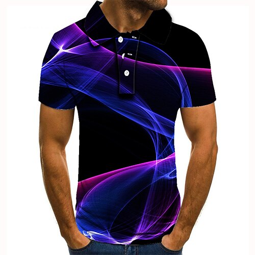 Men's Collar Polo Shirt Golf Shirt Tennis Shirt Graphic Prints Streamer Collar Blue 3D Print Street Casual Short Sleeve Button-Down Clothing Apparel Fashion Cool Casual / Sports
Men's Collar Polo Shirt Golf Shirt Tennis Shirt Graphic Prints Streamer Collar Blue 3D Print Street Casual Short Sleeve Button-Down Clothing Apparel Fashion Cool Casual / Sports