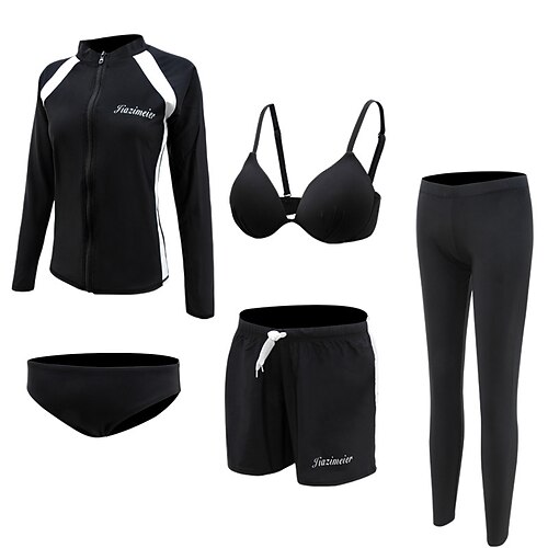 Women's Rashguard Swimsuit Spandex Swimwear Bathing Suit UV Sun Protection UPF50 Breathable Full Body 5-Piece - Swimming Surfing Water Sports Patchwork Autumn / Fall Spring Summer / Quick Dry
Women's Rashguard Swimsuit Spandex Swimwear Bathing Suit UV Sun Protection UPF50 Breathable Full Body 5-Piece - Swimming Surfing Water Sports Patchwork Autumn / Fall Spring Summer / Quick Dry