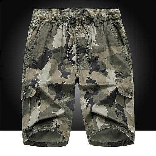 Men's Cargo Shorts Drawstring Elastic Waist Multi Pocket Camouflage Comfort Breathable Knee Length Casual Daily 100% Cotton Fashion Streetwear Green Blue
Men's Cargo Shorts Drawstring Elastic Waist Multi Pocket Camouflage Comfort Breathable Knee Length Casual Daily 100% Cotton Fashion Streetwear Green Blue