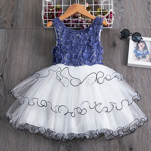 Kids Girls' Dress Color Block Knee-length Dress Lace Trims Sleeveless Dress Summer Blue Pink White
Kids Girls' Dress Color Block Knee-length Dress Lace Trims Sleeveless Dress Summer Blue Pink White