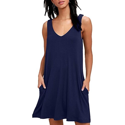 Women's Casual Dress Mini Dress Sleeveless Pure Color Spring Summer Loose Fit Boom Sale Dress S M L XL XXL
Women's Casual Dress Mini Dress Sleeveless Pure Color Spring Summer Loose Fit Boom Sale Dress S M L XL XXL