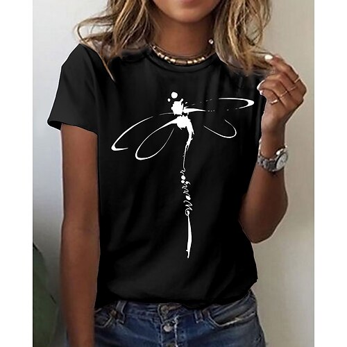 Women's T shirt Tee Pink Navy Blue Black Graphic Print Short Sleeve Daily Weekend Basic Round Neck Regular S / 3D Print
Women's T shirt Tee Pink Navy Blue Black Graphic Print Short Sleeve Daily Weekend Basic Round Neck Regular S / 3D Print