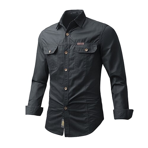 Men's Hiking Shirt / Button Down Shirts Long Sleeve Square Neck Shirt Outdoor Multi-Pockets Breathable Quick Dry Lightweight Summer Cotton White Black Army Green Hunting Fishing Climbing
Men's Hiking Shirt / Button Down Shirts Long Sleeve Square Neck Shirt Outdoor Multi-Pockets Breathable Quick Dry Lightweight Summer Cotton White Black Army Green Hunting Fishing Climbing