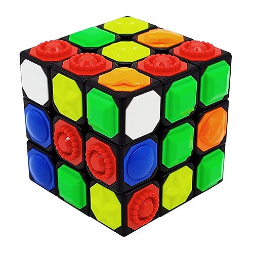 

YongJun Speed Cube 3X3x3 Magic Cube Tactile Cube for Blind 3D Embossed Braille Fingerprint Festive Puzzle