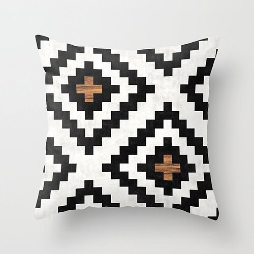 Double Side Cushion Cover 1PC Soft Geometric Decorative Square Pillowcase for Sofa bedroom Car Chair Superior Quality Outdoor Cushion for Patio Garden Farmhouse Bench Couch
Double Side Cushion Cover 1PC Soft Geometric Decorative Square Pillowcase for Sofa bedroom Car Chair Superior Quality Outdoor Cushion for Patio Garden Farmhouse Bench Couch