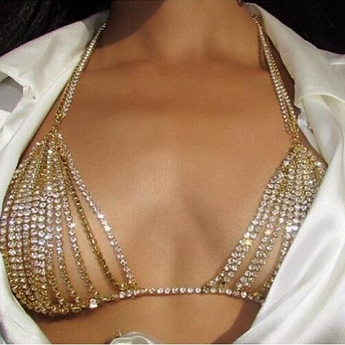 Body Chain Trendy Women's Body Jewelry For Masquerade Bikini Rhinestone Alloy Silver Gold 1pc
Body Chain Trendy Women's Body Jewelry For Masquerade Bikini Rhinestone Alloy Silver Gold 1pc
