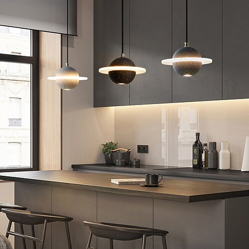 LED Pendant Light Planet Design Modern Nordic Bedside Light Black White Blue 20 cm Single Design Ceramic Painted Finishes 110-120V 220-240V
LED Pendant Light Planet Design Modern Nordic Bedside Light Black White Blue 20 cm Single Design Ceramic Painted Finishes 110-120V 220-240V