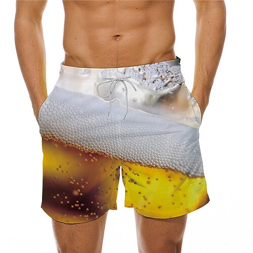 Men's Swim Shorts Swim Trunks Board Shorts Beach Shorts Drawstring Elastic Waist Print Quick Dry Yellow
Men's Swim Shorts Swim Trunks Board Shorts Beach Shorts Drawstring Elastic Waist Print Quick Dry Yellow