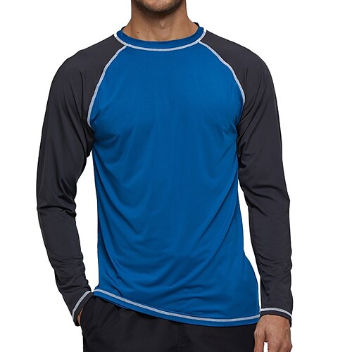 Men's Rash Guard Spandex Sun Shirt Swim Shirt UV Sun Protection UPF50 Breathable Stretchy Long Sleeve Swimming Surfing Beach Water Sports Patchwork Solid Colored Autumn / Fall Spring Summer
Men's Rash Guard Spandex Sun Shirt Swim Shirt UV Sun Protection UPF50 Breathable Stretchy Long Sleeve Swimming Surfing Beach Water Sports Patchwork Solid Colored Autumn / Fall Spring Summer