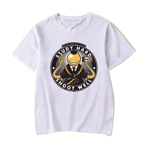 Men's Unisex T shirt Tee Tee Anime Round Neck Pink Light gray Red Navy Blue White Print Assassination Classroom Plus Size Casual Short Sleeve Print Clothing Apparel Designer Big and Tall Esencial
Men's Unisex T shirt Tee Tee Anime Round Neck Pink Light gray Red Navy Blue White Print Assassination Classroom Plus Size Casual Short Sleeve Print Clothing Apparel Designer Big and Tall Esencial