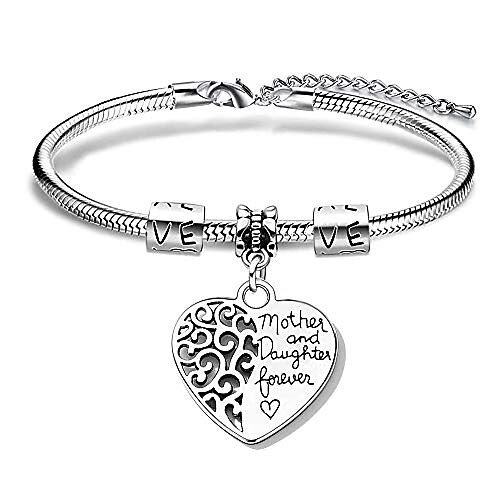 exgox silver bracelet for women the love between mother and daughter is forever charming bracelet bangle mum gift daughter gift for birthday
exgox silver bracelet for women the love between mother and daughter is forever charming bracelet bangle mum gift daughter gift for birthday