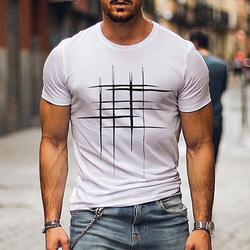Herre T-shirt Skjorte T-Shirts Cool skjorte Ternet Rund hals Trykt mønster Plusstørrelser udendørs Sport Kortærmet Tøj Designer Afslappet Essentielt
Herre T-shirt Skjorte T-Shirts Cool skjorte Ternet Rund hals Trykt mønster Plusstørrelser udendørs Sport Kortærmet Tøj Designer Afslappet Essentielt
