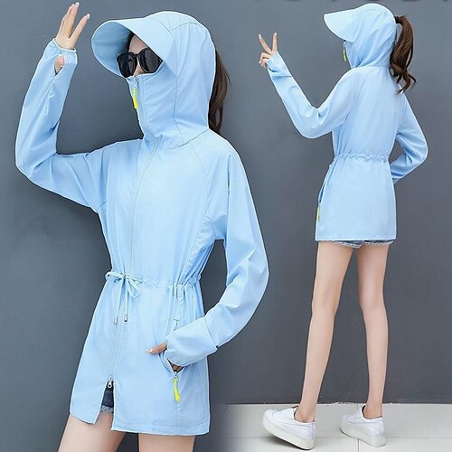 Women's UPF 50 UV Sun Protection Zip Up Hoodie Long Sleeve Fishing Running Hiking Jacket Windbreaker Summer Outdoor Quick Dry Lightweight Breathable Outerwear Coat Top Hunting Climbing
Women's UPF 50 UV Sun Protection Zip Up Hoodie Long Sleeve Fishing Running Hiking Jacket Windbreaker Summer Outdoor Quick Dry Lightweight Breathable Outerwear Coat Top Hunting Climbing