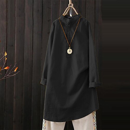 Mulheres Plus Size Blusas Blusa Tecido Manga Longa Decote Redondo Básico Diário Férias Algodão Outono Primavera Branco Preto / Tamanho Grande / Tamanho Grande
Mulheres Plus Size Blusas Blusa Tecido Manga Longa Decote Redondo Básico Diário Férias Algodão Outono Primavera Branco Preto / Tamanho Grande / Tamanho Grande