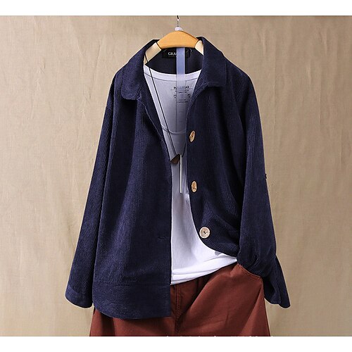 Women's Plus Size Winter Coat Coat Button Button Down Collar Regular Fall Spring Pink Navy Blue L XL 2XL 3XL 4XL
Women's Plus Size Winter Coat Coat Button Button Down Collar Regular Fall Spring Pink Navy Blue L XL 2XL 3XL 4XL