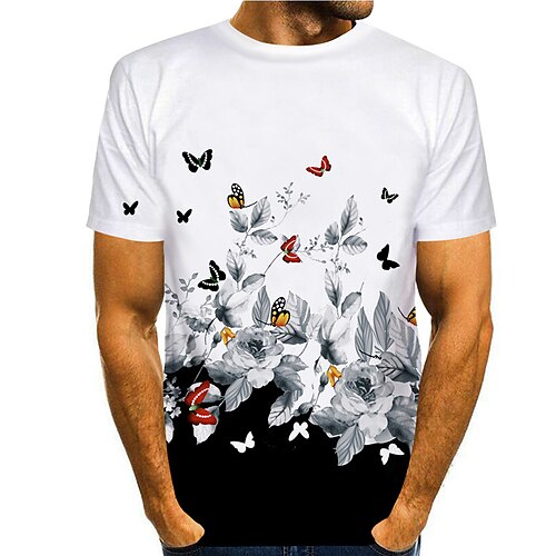 Men's T shirt Tee Tee Butterfly Graphic Prints Round Neck White 3D Print Daily Holiday Short Sleeve Print Clothing Apparel Designer Casual Big and Tall / Summer / Summer
Men's T shirt Tee Tee Butterfly Graphic Prints Round Neck White 3D Print Daily Holiday Short Sleeve Print Clothing Apparel Designer Casual Big and Tall / Summer / Summer