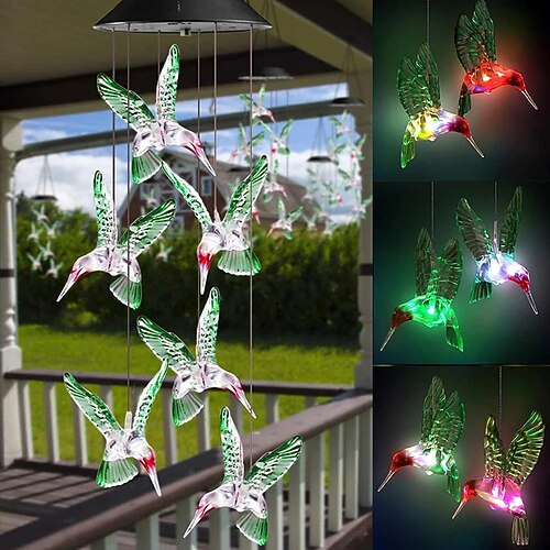 luci solari esterne esterno impermeabile solare lampada colorata a campana del vento pendente a forma di colibrì ha condotto la luce notturna cortile finestra del patio del giardino lampada colorata
luci solari esterne esterno impermeabile solare lampada colorata a campana del vento pendente a forma di colibrì ha condotto la luce notturna cortile finestra del patio del giardino lampada colorata