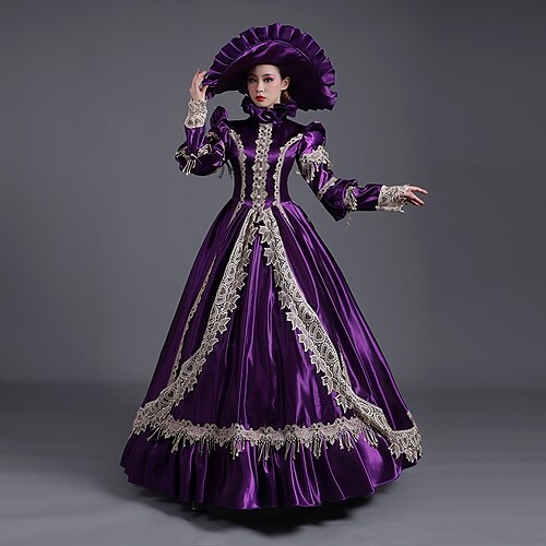 Princess Rococo Victorian Renaissance Cocktail Dress Vintage Dress Dress Party Costume Masquerade Prom Dress Women's Costume Vintage Cosplay Party / Evening Prom Long Sleeve Floor Length Ball Gown
Princess Rococo Victorian Renaissance Cocktail Dress Vintage Dress Dress Party Costume Masquerade Prom Dress Women's Costume Vintage Cosplay Party / Evening Prom Long Sleeve Floor Length Ball Gown
