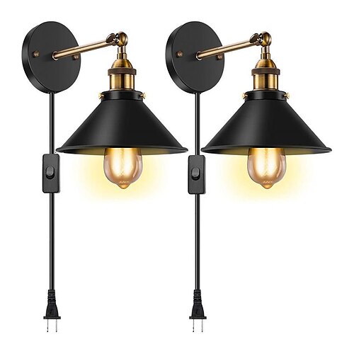 plug-in vegglampe retro vegglampe med pluggledning 240 grader industriell vegglampe med ul bryter for spisestue bad spisestue kjøkken soverom varm hvit
plug-in vegglampe retro vegglampe med pluggledning 240 grader industriell vegglampe med ul bryter for spisestue bad spisestue kjøkken soverom varm hvit