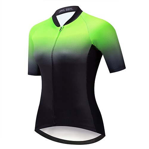 21Grams Women's Cycling Jersey Short Sleeve Bike Jersey Top with 3 Rear Pockets Mountain Bike MTB Road Bike Cycling Fast Dry Breathable Quick Dry Moisture Wicking Black Green Gradient Polyester
21Grams Women's Cycling Jersey Short Sleeve Bike Jersey Top with 3 Rear Pockets Mountain Bike MTB Road Bike Cycling Fast Dry Breathable Quick Dry Moisture Wicking Black Green Gradient Polyester