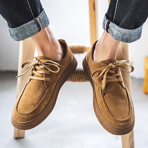 Men's Oxfords Light Soles Casual Daily Suede Breathable Black Yellow Khaki Spring Summer
Men's Oxfords Light Soles Casual Daily Suede Breathable Black Yellow Khaki Spring Summer