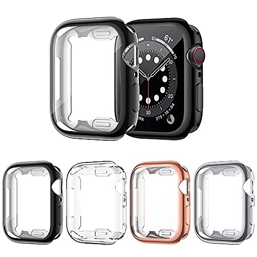 Smart watch Case 4 pack screen protector compatible with apple watch 6/series se/series 5/series 4 40mm, ultra thin hd screen case full coverage protective cover compatible with iwatch series 6/se/5/4
Smart watch Case 4 pack screen protector compatible with apple watch 6/series se/series 5/series 4 40mm, ultra thin hd screen case full coverage protective cover compatible with iwatch series 6/se/5/4