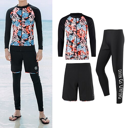 Men's Rashguard Swimsuit Bathing Suit UV Sun Protection UPF50 Breathable Full Body 3-Piece Front Zip - Swimming Surfing Water Sports Patchwork Autumn / Fall Spring Summer / Quick Dry / Quick Dry
Men's Rashguard Swimsuit Bathing Suit UV Sun Protection UPF50 Breathable Full Body 3-Piece Front Zip - Swimming Surfing Water Sports Patchwork Autumn / Fall Spring Summer / Quick Dry / Quick Dry
