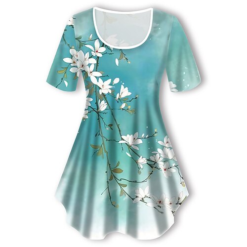 Per donna Taglia grossa Top maglietta Floreale Pop art Stampa Manica corta Girocollo Essenziale Giornaliero Per eventi Jersey di cotone spandex Blu / Plus Size / Plus Size
Per donna Taglia grossa Top maglietta Floreale Pop art Stampa Manica corta Girocollo Essenziale Giornaliero Per eventi Jersey di cotone spandex Blu / Plus Size / Plus Size