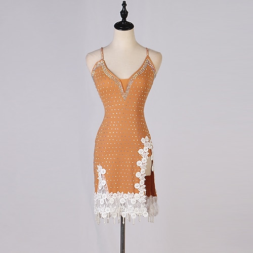 Latin Dance Dress Crystals / Rhinestones Women's Performance Sleeveless Spandex
Latin Dance Dress Crystals / Rhinestones Women's Performance Sleeveless Spandex