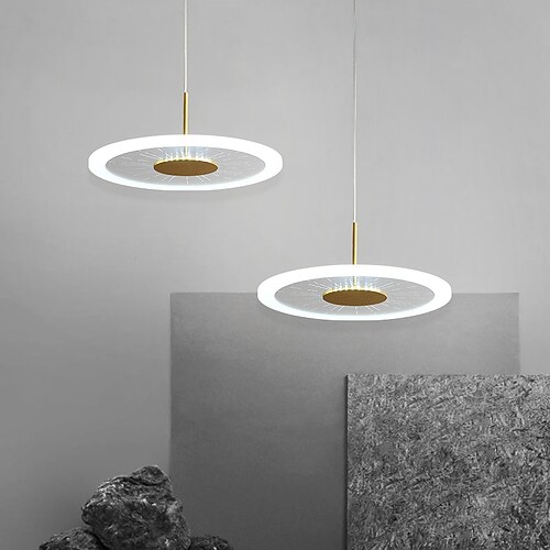LED Pendant Light Copper Nordic Metal Lights Living Room Bedroom Kitchen Dining Room Light UFO Acrylic lampshade Warm White/Cool White 8W 640LM
LED Pendant Light Copper Nordic Metal Lights Living Room Bedroom Kitchen Dining Room Light UFO Acrylic lampshade Warm White/Cool White 8W 640LM