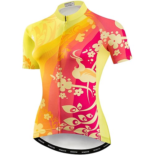 21Grams Women's Cycling Jersey Short Sleeve Bike Jersey Top with 3 Rear Pockets Mountain Bike MTB Road Bike Cycling Fast Dry Breathable Quick Dry Moisture Wicking Orange Graphic Polyester Spandex
21Grams Women's Cycling Jersey Short Sleeve Bike Jersey Top with 3 Rear Pockets Mountain Bike MTB Road Bike Cycling Fast Dry Breathable Quick Dry Moisture Wicking Orange Graphic Polyester Spandex
