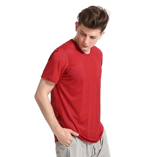 Men's T shirt Hiking Tee shirt Short Sleeve Tee Tshirt Top Outdoor Quick Dry Lightweight Breathable Sweat wicking Autumn / Fall Spring Summer Ice Silk Navy White Red Fishing Climbing Camping / Hiking
Men's T shirt Hiking Tee shirt Short Sleeve Tee Tshirt Top Outdoor Quick Dry Lightweight Breathable Sweat wicking Autumn / Fall Spring Summer Ice Silk Navy White Red Fishing Climbing Camping / Hiking