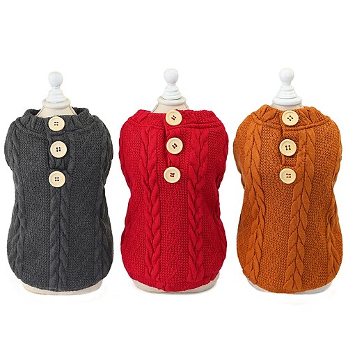 Dog Cat Sweater Solid Colored Adorable Cute Dailywear Casual / Daily Winter Dog Clothes Puppy Clothes Dog Outfits Warm Red Brown Gray Costume for Girl and Boy Dog Padded Fabric S M L XL XXL
Dog Cat Sweater Solid Colored Adorable Cute Dailywear Casual / Daily Winter Dog Clothes Puppy Clothes Dog Outfits Warm Red Brown Gray Costume for Girl and Boy Dog Padded Fabric S M L XL XXL