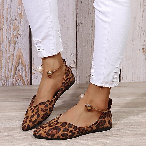 Women's Flats Daily Plus Size Imitation Pearl Flat Heel Pointed Toe Casual Suede Loafer Solid Colored Leopard Black Burgundy
Women's Flats Daily Plus Size Imitation Pearl Flat Heel Pointed Toe Casual Suede Loafer Solid Colored Leopard Black Burgundy