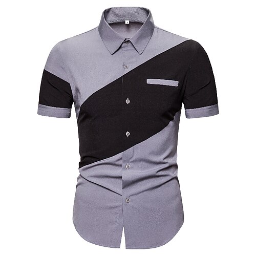 Men's T shirt Tee Solid Color Color Block Turndown Black / Gray Casual Daily Short Sleeve Clothing Apparel Soft Breathable
Men's T shirt Tee Solid Color Color Block Turndown Black / Gray Casual Daily Short Sleeve Clothing Apparel Soft Breathable