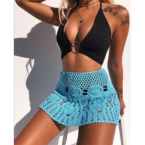 Women's Skirt Mini Acrylic Blue Fuchsia Red Skirts Summer Cut Out Crochet Fashion Crochet Vacation Beach One-Size
Women's Skirt Mini Acrylic Blue Fuchsia Red Skirts Summer Cut Out Crochet Fashion Crochet Vacation Beach One-Size