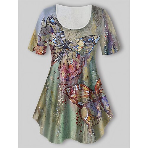 Per donna Taglia grossa Top maglietta Pop art Farfalla Stampa Manica corta Girocollo Essenziale Giornaliero Per eventi Jersey di cotone spandex Estate Grigio / Plus Size / Plus Size
Per donna Taglia grossa Top maglietta Pop art Farfalla Stampa Manica corta Girocollo Essenziale Giornaliero Per eventi Jersey di cotone spandex Estate Grigio / Plus Size / Plus Size