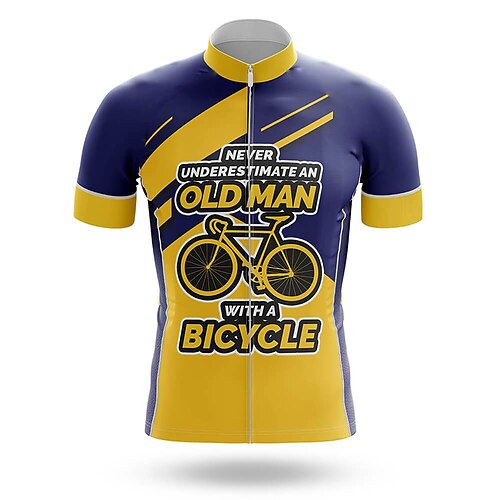 21Grams Men's Cycling Jersey Short Sleeve Bike Jersey Top with 3 Rear Pockets Mountain Bike MTB Road Bike Cycling Breathable Quick Dry Moisture Wicking Soft Yellow Graphic Old Man Polyester Spandex
21Grams Men's Cycling Jersey Short Sleeve Bike Jersey Top with 3 Rear Pockets Mountain Bike MTB Road Bike Cycling Breathable Quick Dry Moisture Wicking Soft Yellow Graphic Old Man Polyester Spandex