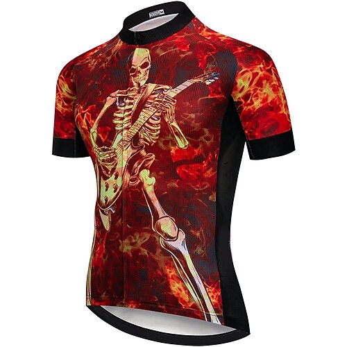 21Grams Men's Cycling Jersey Short Sleeve Bike Top with 3 Rear Pockets Mountain Bike MTB Road Bike Cycling Breathable Quick Dry Soft Back Pocket Burgundy Skull Polyester Spandex Sports Clothing
21Grams Men's Cycling Jersey Short Sleeve Bike Top with 3 Rear Pockets Mountain Bike MTB Road Bike Cycling Breathable Quick Dry Soft Back Pocket Burgundy Skull Polyester Spandex Sports Clothing