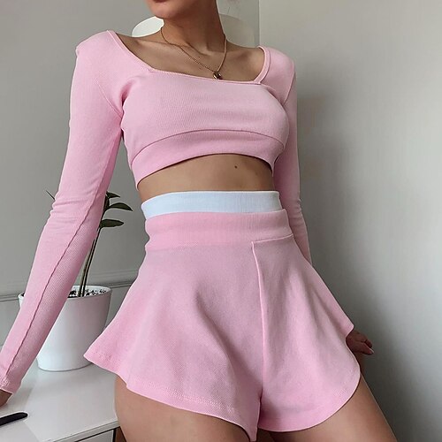 Mujer Chándal Conjuntos de pantalones cortos Ropa de calle Azul Piscina Rosa Vacaciones Plano Escote Cuadrado S M L XL XXL
Mujer Chándal Conjuntos de pantalones cortos Ropa de calle Azul Piscina Rosa Vacaciones Plano Escote Cuadrado S M L XL XXL