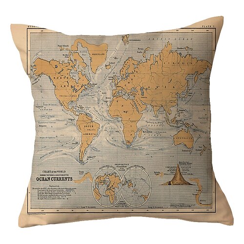 World Map Double Side Cushion Cover 1PC Soft Decorative Square Throw Pillow Cover Cushion Case Pillowcase for Bedroom Livingroom Superior Quality Machine Washable Outdoor Cushion for Sofa Couch Bed Chair Travel Theme
World Map Double Side Cushion Cover 1PC Soft Decorative Square Throw Pillow Cover Cushion Case Pillowcase for Bedroom Livingroom Superior Quality Machine Washable Outdoor Cushion for Sofa Couch Bed Chair Travel Theme