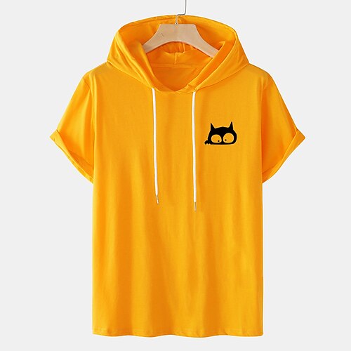 Men's Unisex T shirt Tee Tee Cat Graphic Prints Hooded White Black Plus Size Casual Short Sleeve Clothing Apparel Cotton Designer Big and Tall Esencial / Summer / Summer
Men's Unisex T shirt Tee Tee Cat Graphic Prints Hooded White Black Plus Size Casual Short Sleeve Clothing Apparel Cotton Designer Big and Tall Esencial / Summer / Summer