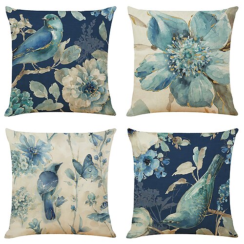 Floral Double Side Cushion Cover 4PC Soft Decorative Square Throw Pillow Cover Cushion Case Pillowcase for Bedroom Livingroom Superior Quality Machine Washable Outdoor Cushion for Sofa Couch Bed Chair
Floral Double Side Cushion Cover 4PC Soft Decorative Square Throw Pillow Cover Cushion Case Pillowcase for Bedroom Livingroom Superior Quality Machine Washable Outdoor Cushion for Sofa Couch Bed Chair