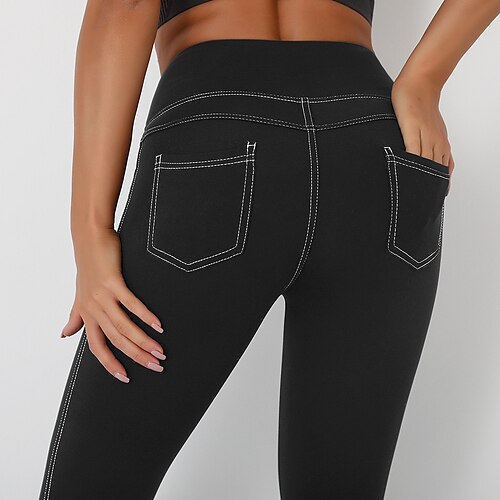 Dame Mager Leggings Blå-grå Svart Rosa Høy Midje Fritid Treningsklær Lounge Sport Feriereise Utskjæring Høy Elastisitet Ankel-lengde Midjekontroll عادي S M L XL
Dame Mager Leggings Blå-grå Svart Rosa Høy Midje Fritid Treningsklær Lounge Sport Feriereise Utskjæring Høy Elastisitet Ankel-lengde Midjekontroll عادي S M L XL